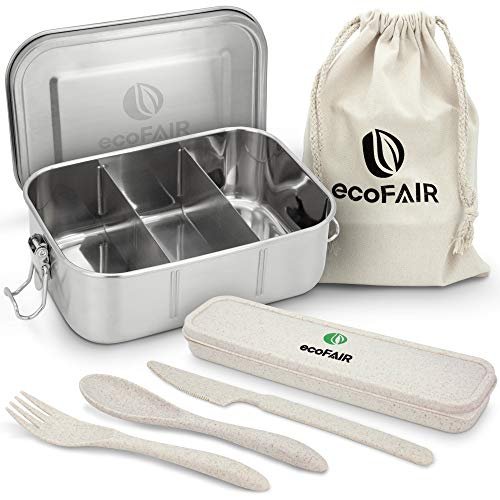 ecoFAIR Edelstahl Brotdose für eine gesunde & frische Ernährung
