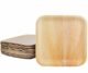 Palmblattteller 25/100/200 Stück Einwegteller eckig 20×20 cm, aus Palmblatt 100% kompostierbar, umweltfreundlich stilvoll Palmblattgeschirr Set für BBQ, Party, Grillen Outdoor